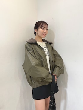 「w closet（ダブルクローゼット）のアイテム（その他アウター）」を使った、nanacoさん（レディース・162cm）の秋コーディネート