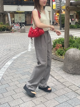 「mystic（ミスティック）のアイテム」を使った、nanacoさん（骨格ナチュラル・レディース・162cm）の秋コーディネート