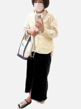 「converse」｜「アイテム（PC・スマホグッズ/家電）」を使った、naaさん（レディース・165cm）の冬コーディネート