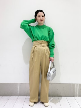 「LOWRYS FARM（ローリーズファーム）のストレッチヒールブーツ　851418（ブーツ）」を使った、ayakaさん（レディース・154cm）の春コーディネート