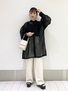「アパレルスタッフ」｜「アイテム（サンダル）」を使った、ayakaさん（レディース・154cm）の夏コーディネート
