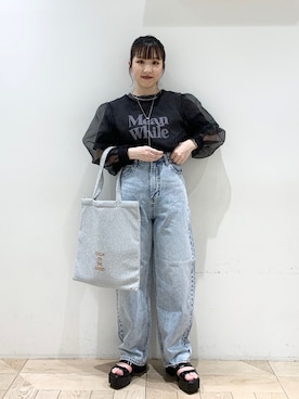 「アパレルスタッフ」｜「アイテム（アクセサリー）」を使った、ayakaさん（レディース・154cm）の夏コーディネート