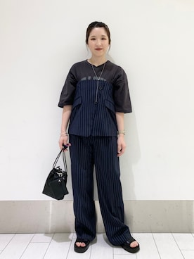「アパレルスタッフ」｜「アイテム（アクセサリー）」を使った、ayakaさん（レディース・154cm）の夏コーディネート