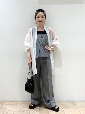 「アパレルスタッフ」｜「アイテム（アクセサリー）」を使った、ayakaさん（レディース・154cm）の夏コーディネート