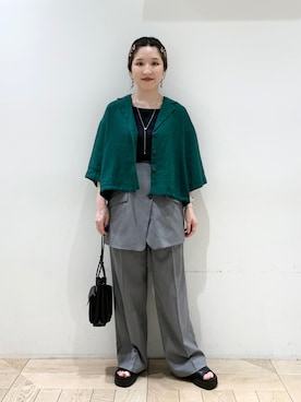 「アパレルスタッフ」｜「アイテム（アクセサリー）」を使った、ayakaさん（レディース・154cm）の夏コーディネート