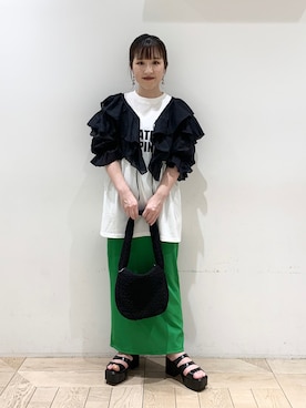 「アパレルスタッフ」｜「アイテム（サンダル）」を使った、ayakaさん（レディース・154cm）の夏コーディネート