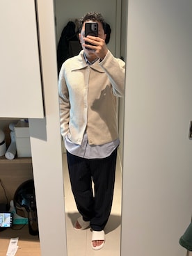 「MUJI Labo（ムジラボ）のアイテム」を使った、Steven Chanさん（メンズ・180cm）の冬コーディネート