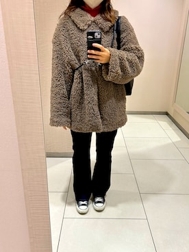 「DISCOAT（ディスコート）のアイテム（その他アウター）」を使った、kanayan0228さん（レディース・158cm）の冬コーディネート