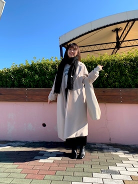 「LOWRYS FARM（ローリーズファーム）のストレッチヒールブーツ　851418（ブーツ）」を使った、kanayan0228さん（レディース・158cm）の冬コーディネート