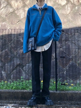 「Dr. Martens（ドクターマーチン）のアイテム（バッグ）」を使った、梗さん（メンズ・170cm）の春コーディネート