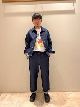 「ハロウィン」｜「アイテム（デニムジャケット）」を使った、kazuさん（メンズ・171cm）の秋コーディネート