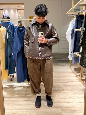 「fredy emue（フレディエミュ）のアイテム（ジャケット/アウター）」を使った、kazuさん（メンズ・171cm）の冬コーディネート