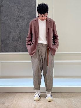 「fredy emue（フレディエミュ）のアイテム（ジャケット/アウター）」を使った、kazuさん（メンズ・171cm）の春コーディネート
