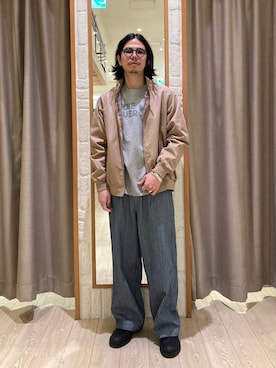 「GLOSTER（グロスター）のアイテム（ジャケット/アウター）」を使った、miyazakitakuroさん（メンズ・171cm）の春コーディネート