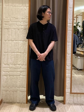 「GLOSTER（グロスター）のアイテム（トップス）」を使った、miyazakiさん（メンズ・171cm）の夏コーディネート