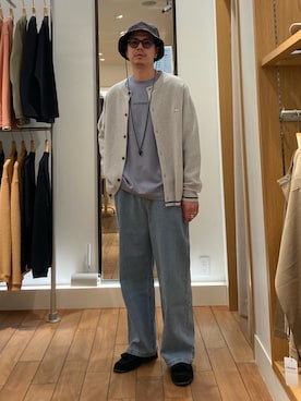 「halo commodity（ハロ　コモディティー）のアイテム（ハット）」を使った、miyazakitakuroさん（メンズ・171cm）の春コーディネート