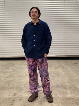 「GLOSTER（グロスター）のアイテム（トップス）」を使った、miyazakiさん（メンズ・171cm）の秋コーディネート