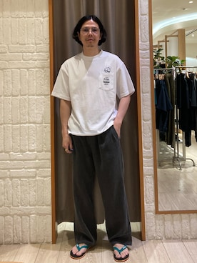 「GLOSTER（グロスター）のアイテム」を使った、miyazakiさん（メンズ・171cm）の夏コーディネート