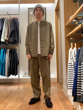 「GLOSTER（グロスター）のアイテム（帽子）」を使った、miyazakitakuroさん（メンズ・171cm）の秋コーディネート