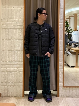 「アイテム（ダウンジャケット/コート）」を使った、miyazakiさん（メンズ・171cm）の秋コーディネート