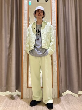 「GLOSTER（グロスター）のアイテム（帽子）」を使った、miyazakitakuroさん（メンズ・171cm）の春コーディネート