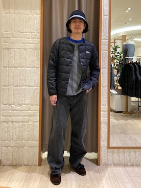 「アイテム（ダウンジャケット/コート）」を使った、miyazakiさん（メンズ・171cm）の秋コーディネート