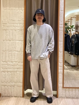 「GLOSTER（グロスター）のアイテム（パンツ）」を使った、miyazakiさん（メンズ・171cm）の春コーディネート