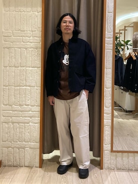 「GLOSTER（グロスター）のアイテム（パンツ）」を使った、miyazakiさん（メンズ・171cm）の春コーディネート