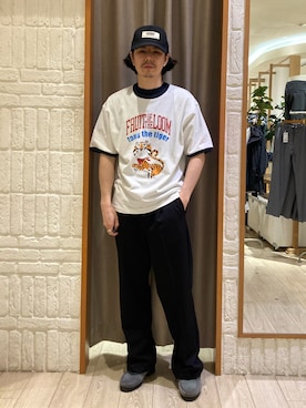 「UNIVERSAL OVERALL（ユニバーサルオーバーオール）のアイテム」を使った、miyazakiさん（メンズ・171cm）の春コーディネート