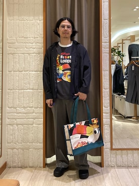 「GLOSTER（グロスター）のアイテム」を使った、miyazakiさん（メンズ・171cm）の春コーディネート