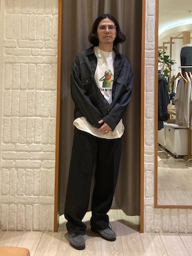 「GLOSTER（グロスター）のアイテム（ジャケット/アウター）」を使った、miyazakiさん（メンズ・171cm）の春コーディネート