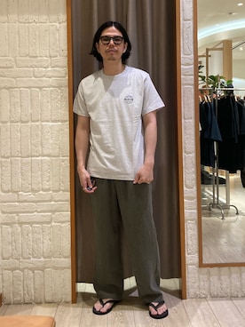 「GLOSTER（グロスター）のアイテム」を使った、miyazakiさん（メンズ・171cm）の夏コーディネート