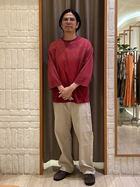 「GLOSTER（グロスター）のアイテム（トップス）」を使った、miyazakiさん（メンズ・171cm）の秋コーディネート
