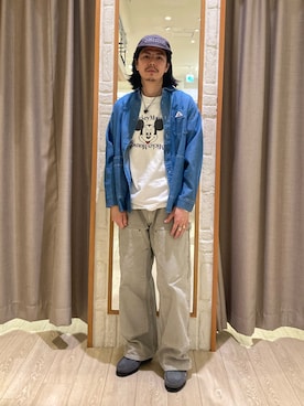 「MARMOT（マーモット）のアイテム（帽子）」を使った、miyazakiさん（メンズ・171cm）の春コーディネート