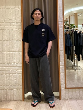 「GLOSTER（グロスター）のアイテム」を使った、miyazakiさん（メンズ・171cm）の夏コーディネート
