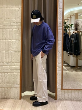 「GLOSTER（グロスター）のアイテム（トップス）」を使った、miyazakiさん（メンズ・171cm）の春コーディネート