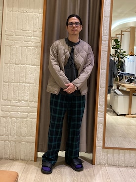 「ミリタリージャケット」｜「アイテム（パンツ）」を使った、miyazakiさん（メンズ・171cm）の秋コーディネート