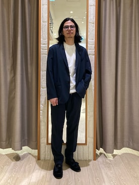 「GLOSTER（グロスター）のアイテム（ジャケット/アウター）」を使った、miyazakitakuroさん（メンズ・171cm）の春コーディネート