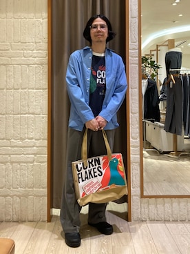 「GLOSTER（グロスター）のアイテム」を使った、miyazakiさん（メンズ・171cm）の春コーディネート