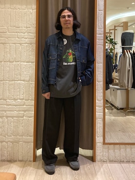 「GLOSTER（グロスター）のアイテム（ジャケット/アウター）」を使った、miyazakiさん（メンズ・171cm）の春コーディネート