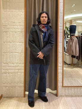 「アイテム（ニット/セーター）」を使った、miyazakiさん（メンズ・171cm）の冬コーディネート