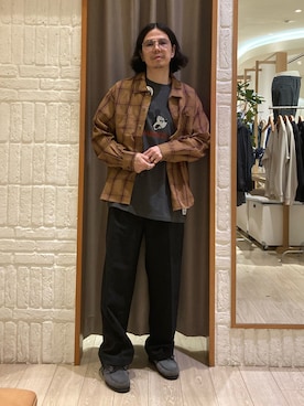 「GLOSTER（グロスター）のアイテム」を使った、miyazakiさん（メンズ・171cm）の春コーディネート