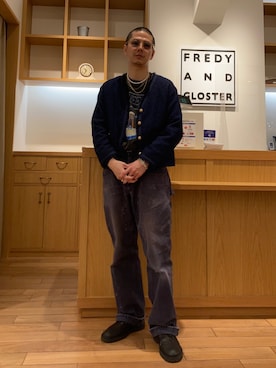 「fredy emue（フレディエミュ）のアイテム（ジャケット/アウター）」を使った、miyazakitakuroさん（メンズ・171cm）の春コーディネート