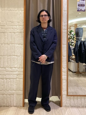 「アイテム（ダウンベスト）」を使った、miyazakiさん（メンズ・171cm）の秋コーディネート