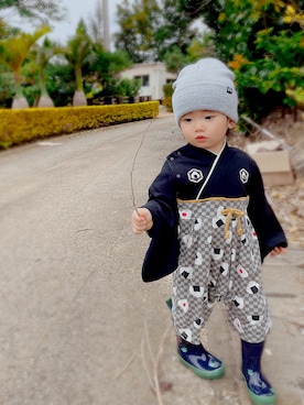 「お正月」｜「アイテム（ニットキャップ/ビーニー）」を使った、harumaruさん（レディース・163cm）の冬コーディネート