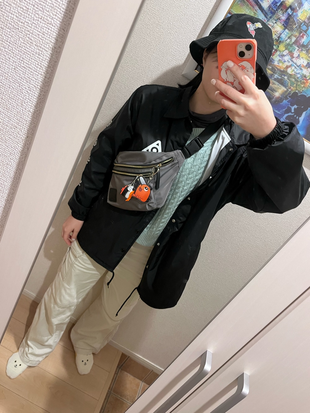 「H&Mのアイテム（デニムパンツ、ホワイト系）」を使った、bitansansuiさん（骨格ナチュラル・レディース・162cm）の春コーディネートの1枚目の写真