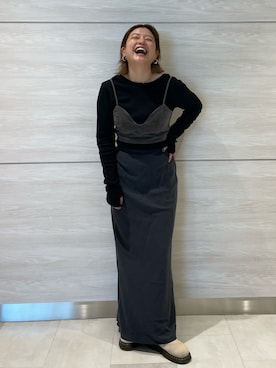 「骨ストコーデ」｜工藤李奈さん（レディース・159cm）の夏コーディネート