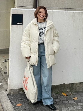 工藤李奈さん（レディース・159cm）の冬コーディネート