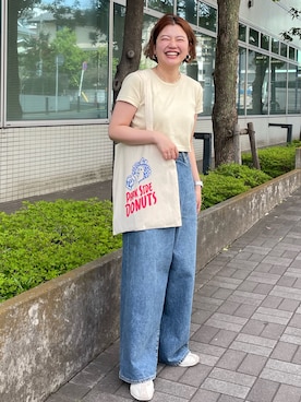 「Ungrid（アングリッド）のアイテム」を使った、工藤李奈さん（骨格ストレート・レディース・159cm）の夏コーディネート