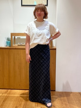 「Ungrid（アングリッド）のアイテム」を使った、工藤李奈さん（骨格ストレート・レディース・159cm）の夏コーディネート